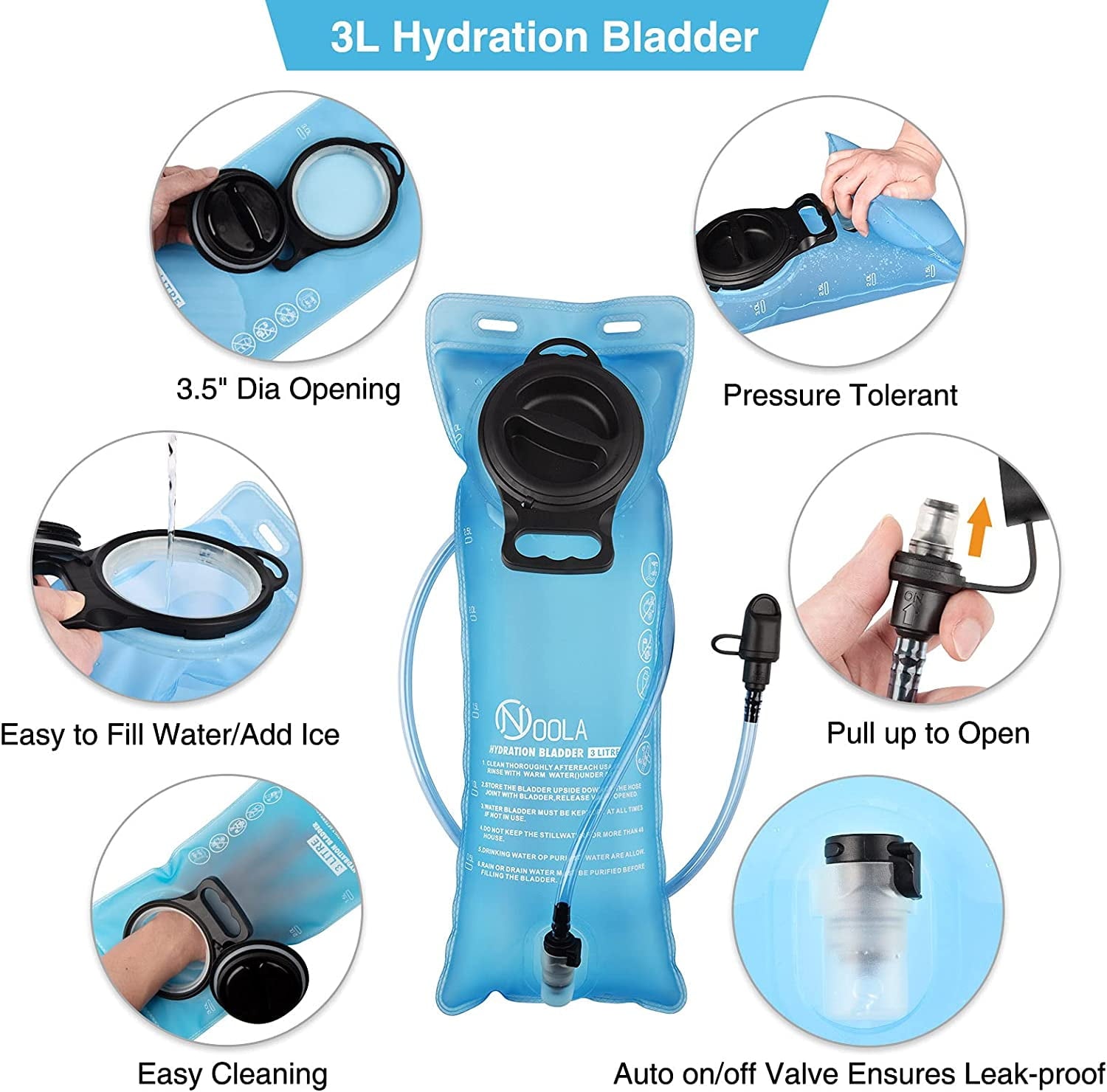 Brightify 17L Hydration Backpack with 3L TPU Water Bladder, Camel Backpack Hydration Pack for Hiking Hunting Climbing Cycling Biking Running, Molle Compatible Water Backpack for Men Women, Black - Choice 468