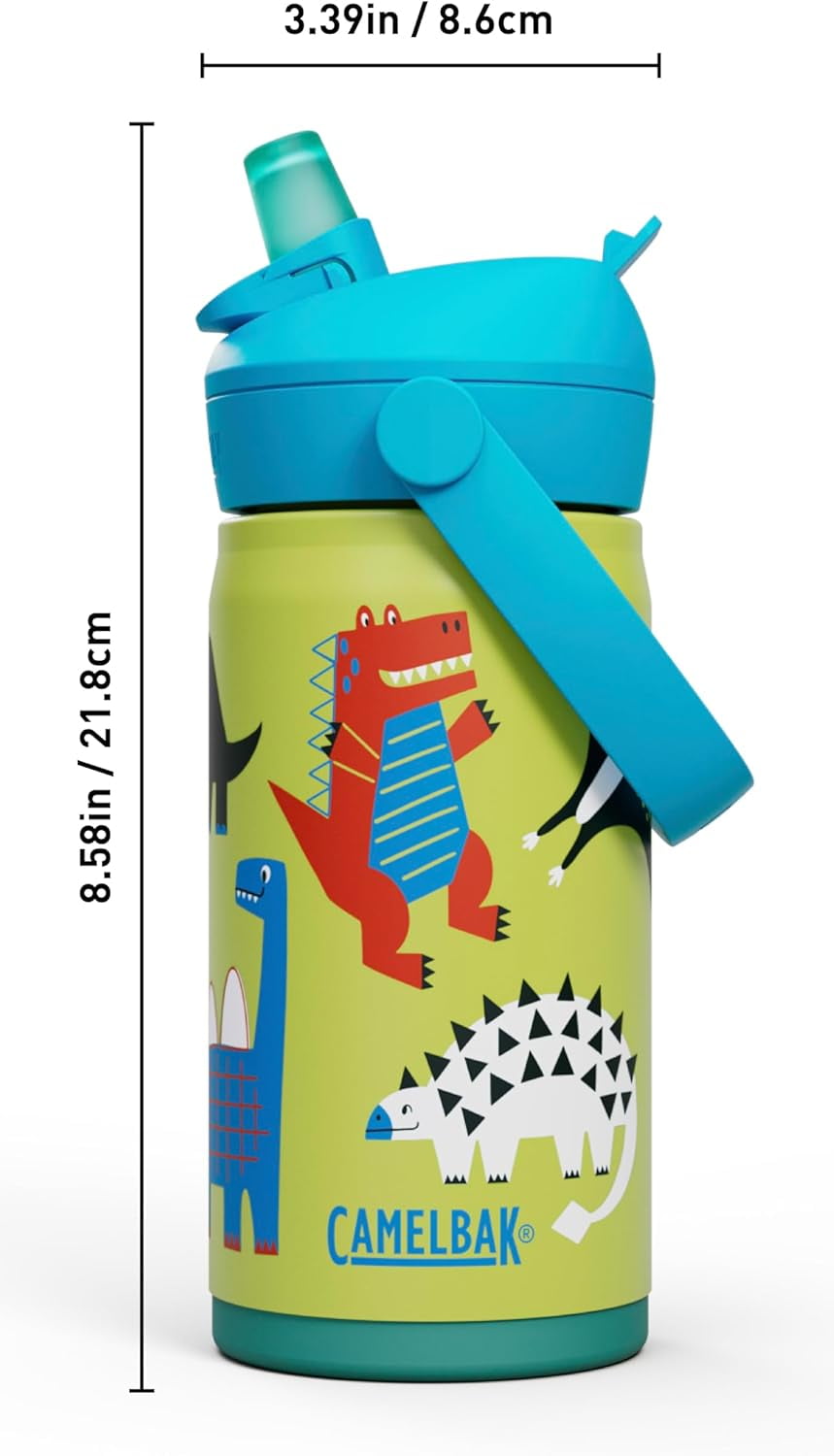 Camelbak Thrive™ Flip Straw Kids Stainless 12oz Water Bottle, Dino Jam - Choice 894
