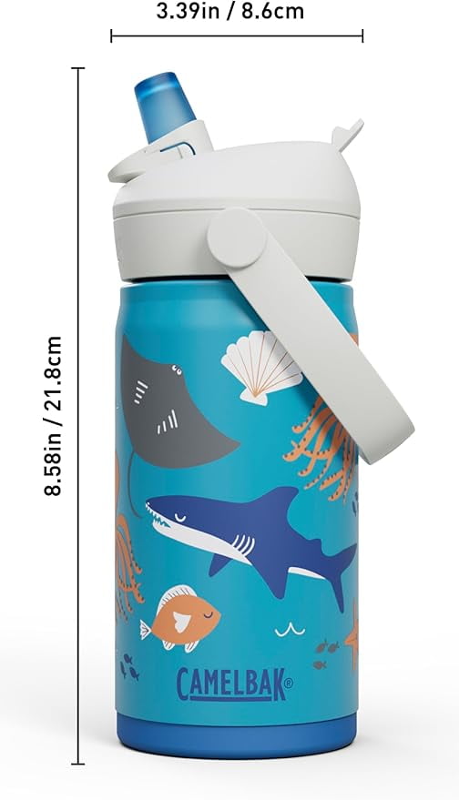 Camelbak Thrive™ Flip Straw Kids Stainless 12oz Water Bottle, Dino Jam - Choice 894