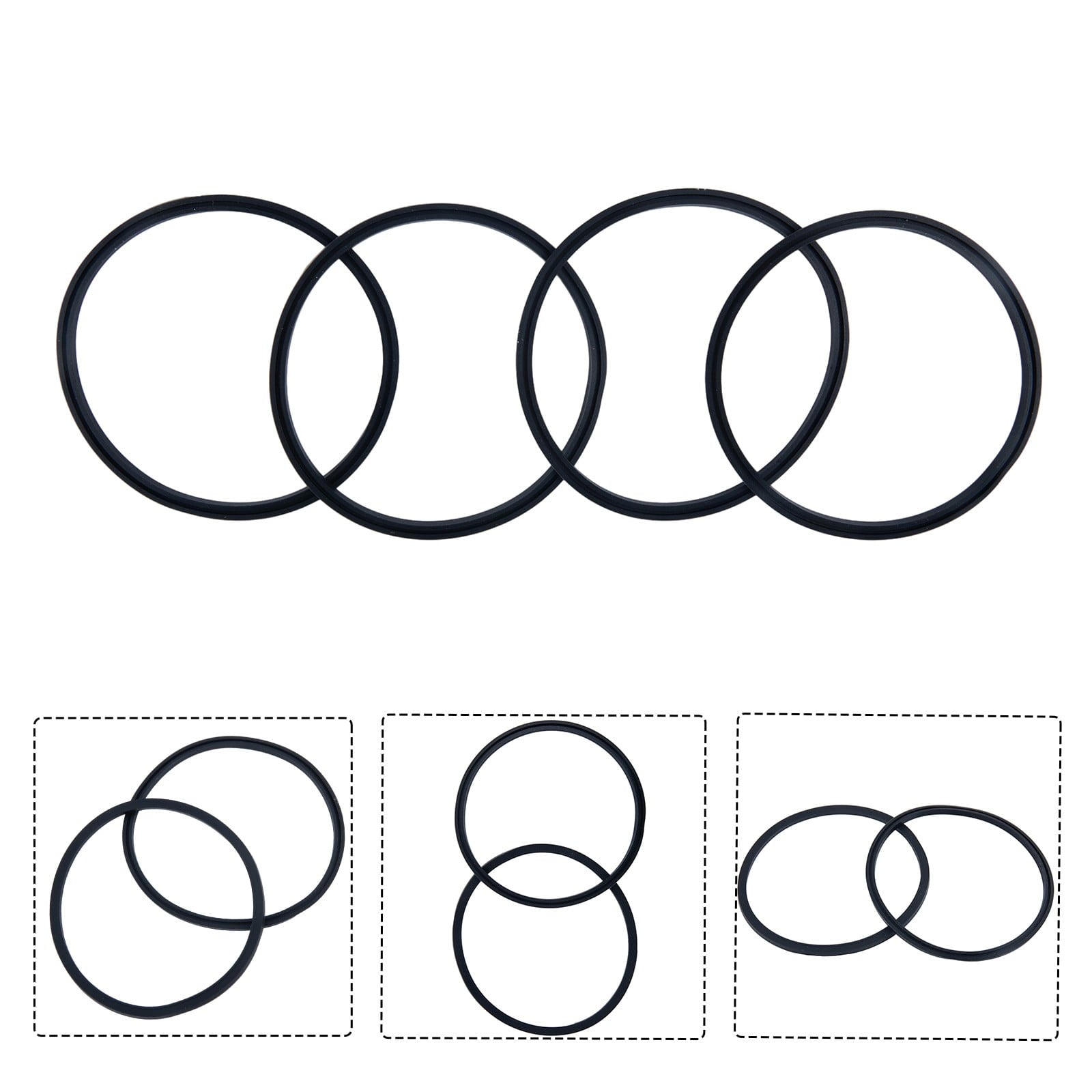 4 Pack Gaskets Compatible for Contigo Snapseal Byron Travel Mug 16oz &amp; 20oz, Replacement Rubber Seal for Contigo Snapseal Lid, Replacement Silicone Part for Contigo Coffee Travel Tumbler - Choice 533