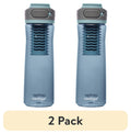 (2 pack) Contigo Clybourn Plastic FreeFlow Filter Water Bottle with AUTOSEAL Lid 24 oz., Dark Ice, with Replacable Filter - Choice 244