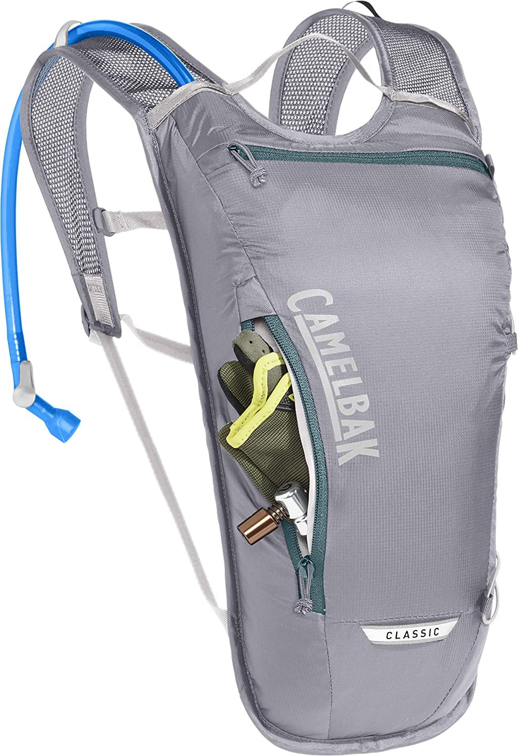 CamelBak Classic Light Bike Hydration Pack 70oz, Gunmetal/Hydro - Choice 424
