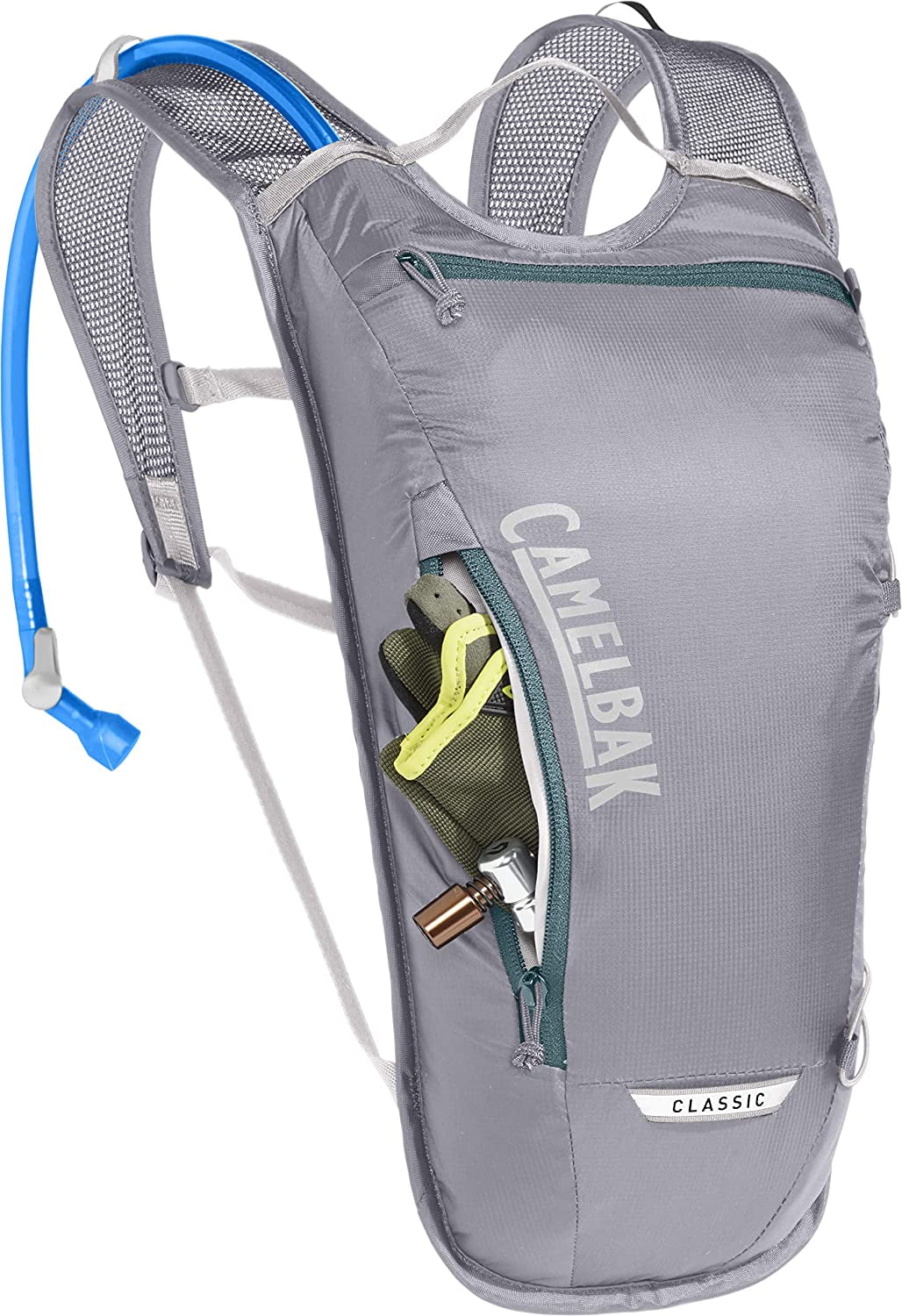 CamelBak Classic Light Bike Hydration Pack 70oz, Gunmetal/Hydro - Choice 424