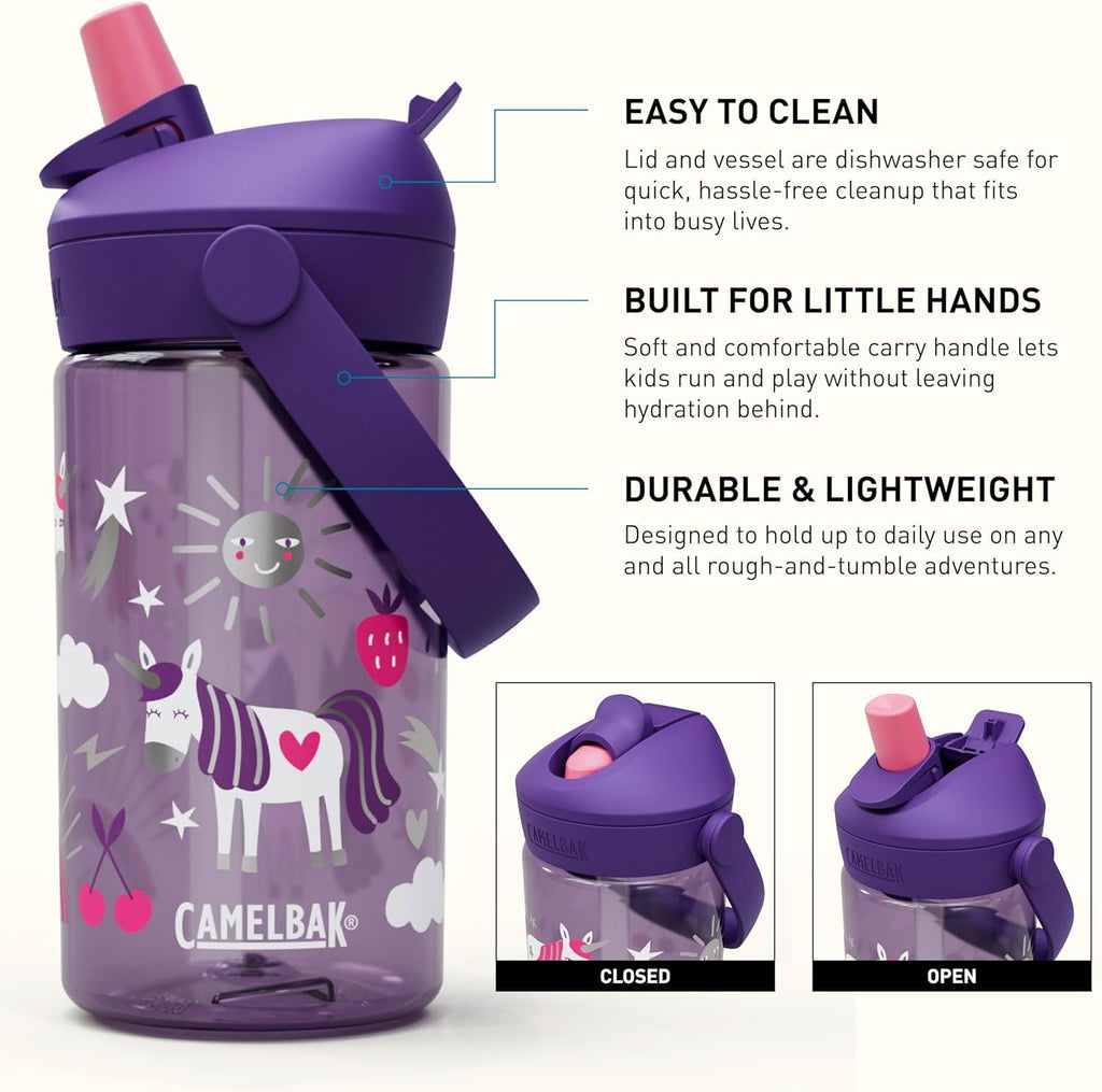 Camelbak Thrive™ Flip Straw Kids 14oz Bottle, Unicorn Party - Choice 191