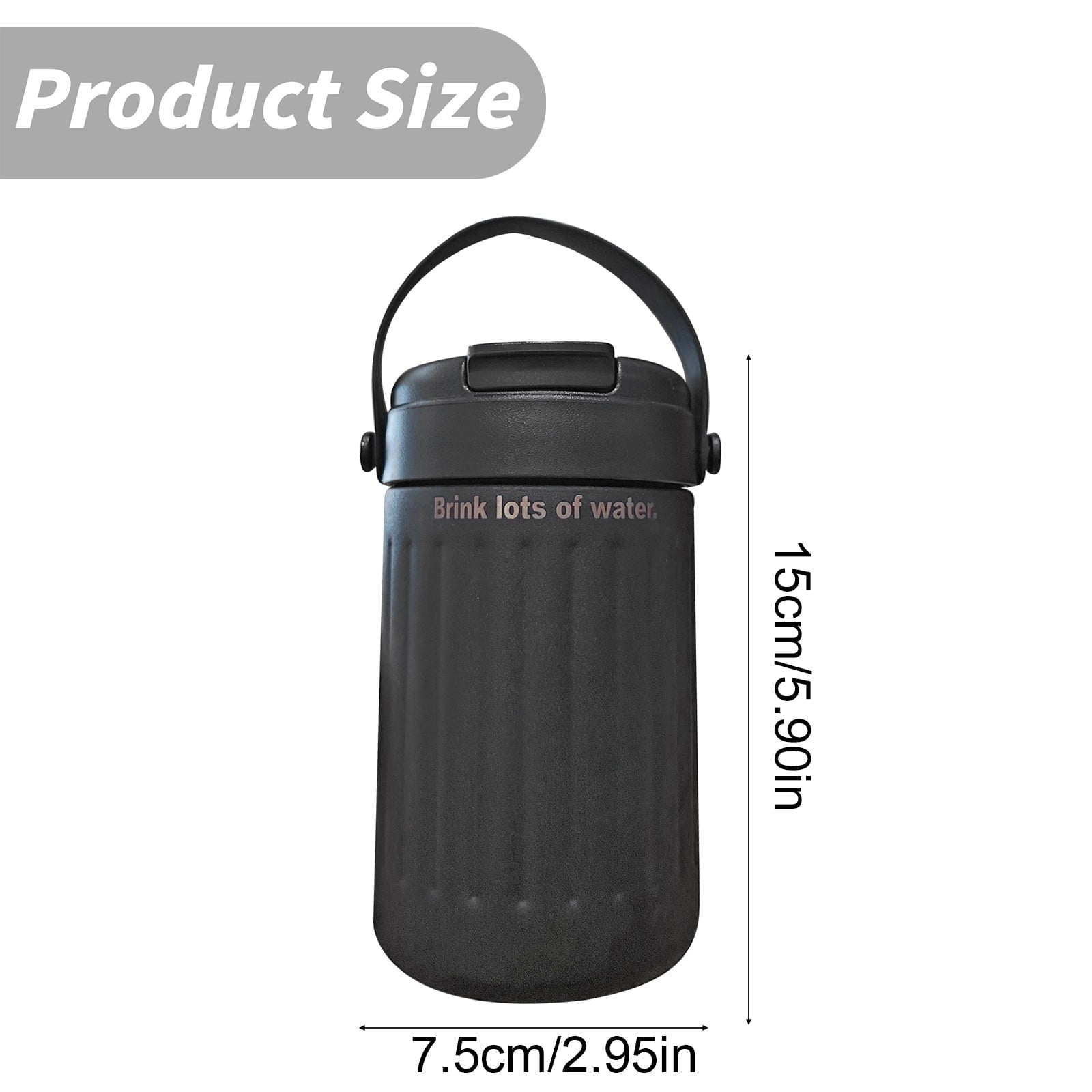BinKFF Simple Modern Travel Coffee Mug, Insulated Coffee Tumblers with Lid, Double Walled Iced Travel Coffee Mug for Woman and Man Stainless Steel Tumbler with Handle - Choice 646