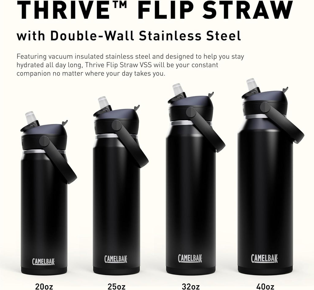 CamelBak Thrive™ Flip Straw Insulated Stainless Steel Water Bottle, 20oz, Moss - Choice 259