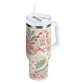 30 oz Insulated Stainless Steel Tumbler Double Wall Stainless Steel Tumbler with 2-Way Drinking Cute Christmas Design - Choice 272