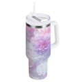 30 oz Insulated Stainless Steel Tumbler Double Wall Stainless Steel Tumbler with 2-Way Drinking Cute Pastel Watercolor Floral - Choice 147