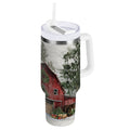 30 oz Insulated Stainless Steel Tumbler Double Wall Stainless Steel Tumbler with 2-Way Drinking Old Red Barn - Choice 543
