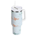 30 oz Insulated Stainless Steel Tumbler Double Wall Stainless Steel Tumbler with 2-Way Drinking Pastel Doodle Airplanes - Choice 189