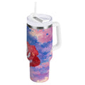 30 oz Insulated Stainless Steel Tumbler Double Wall Stainless Steel Tumbler with 2-Way Drinking Rose with Flag Pattern - Choice 860