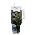 30 oz Insulated Stainless Steel Tumbler Double Wall Stainless Steel Tumbler with 2-Way Drinking Two Snowmen Pattern - Choice 800