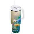 30 oz Insulated Stainless Steel Tumbler Double Wall Stainless Steel Tumbler with 2-Way Drinking Watercolor Wildflowers - Choice 776