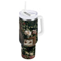 30 oz Insulated Stainless Steel Tumbler Double Wall Stainless Steel Tumbler with 2-Way Drinking Wreath and Bald Eagle - Choice 231