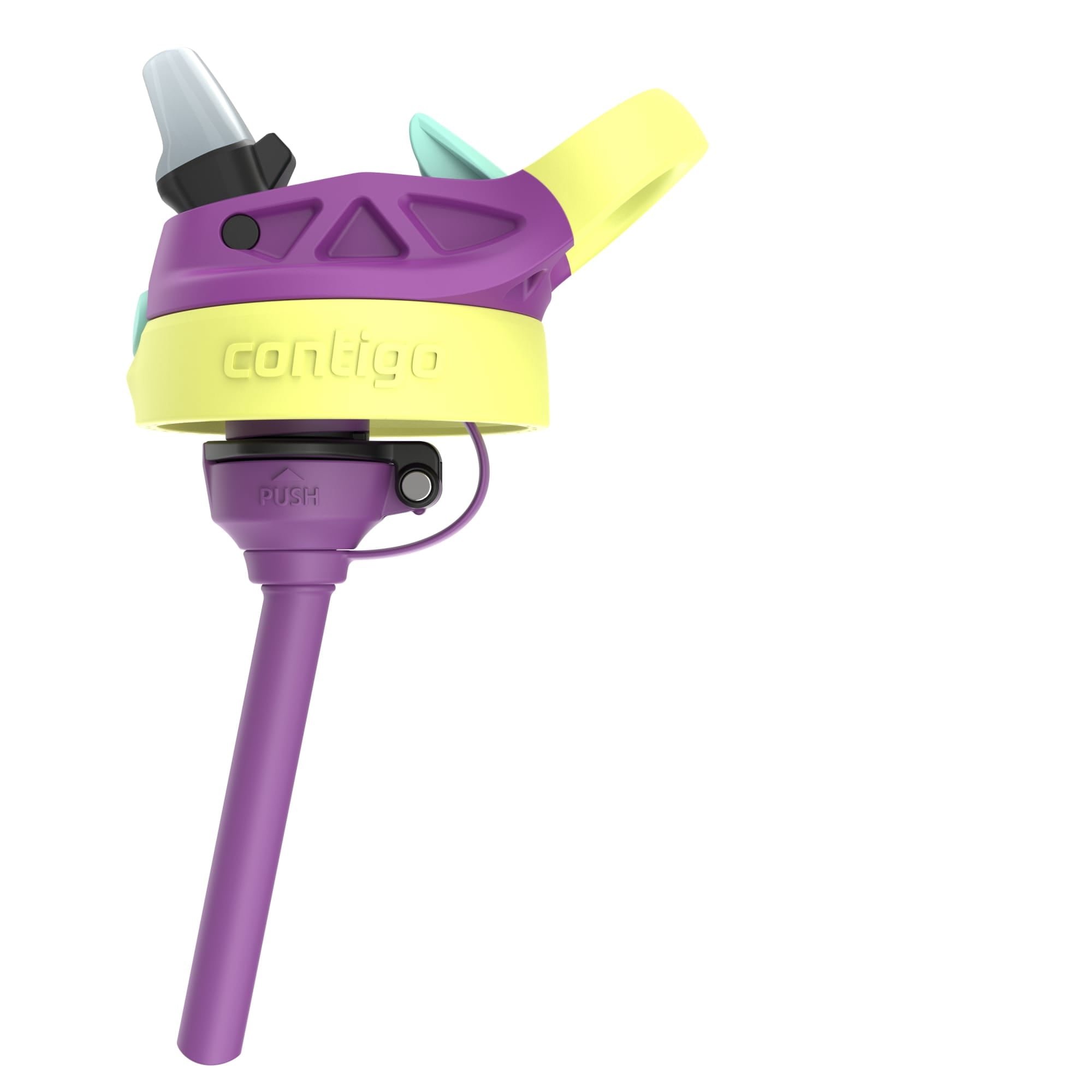 (4 pack) Contigo Kids Water Bottle with Redesigned AUTOSPOUT Straw, 14 oz, Grape Forest Haven - Choice 192