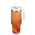 40 oz Insulated Stainless Steel Tumbler Double Wall Stainless Steel Tumbler with 2-Way Drinking Red Maple Leaves in Autumn - Choice 792