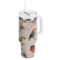 40 oz Insulated Stainless Steel Tumbler Double Wall Stainless Steel Tumbler with 2-Way Drinking Birds Pattern - Choice 741