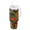 40 oz Insulated Stainless Steel Tumbler Double Wall Stainless Steel Tumbler with 2-Way Drinking Red Mushrooms - Choice 383