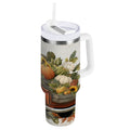 40 oz Insulated Stainless Steel Tumbler Double Wall Stainless Steel Tumbler with 2-Way Drinking Truck Full Of Pumpkins - Choice 682