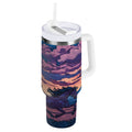 40 oz Insulated Stainless Steel Tumbler Double Wall Stainless Steel Tumbler with 2-Way Drinking Wild Horses Running - Choice 111