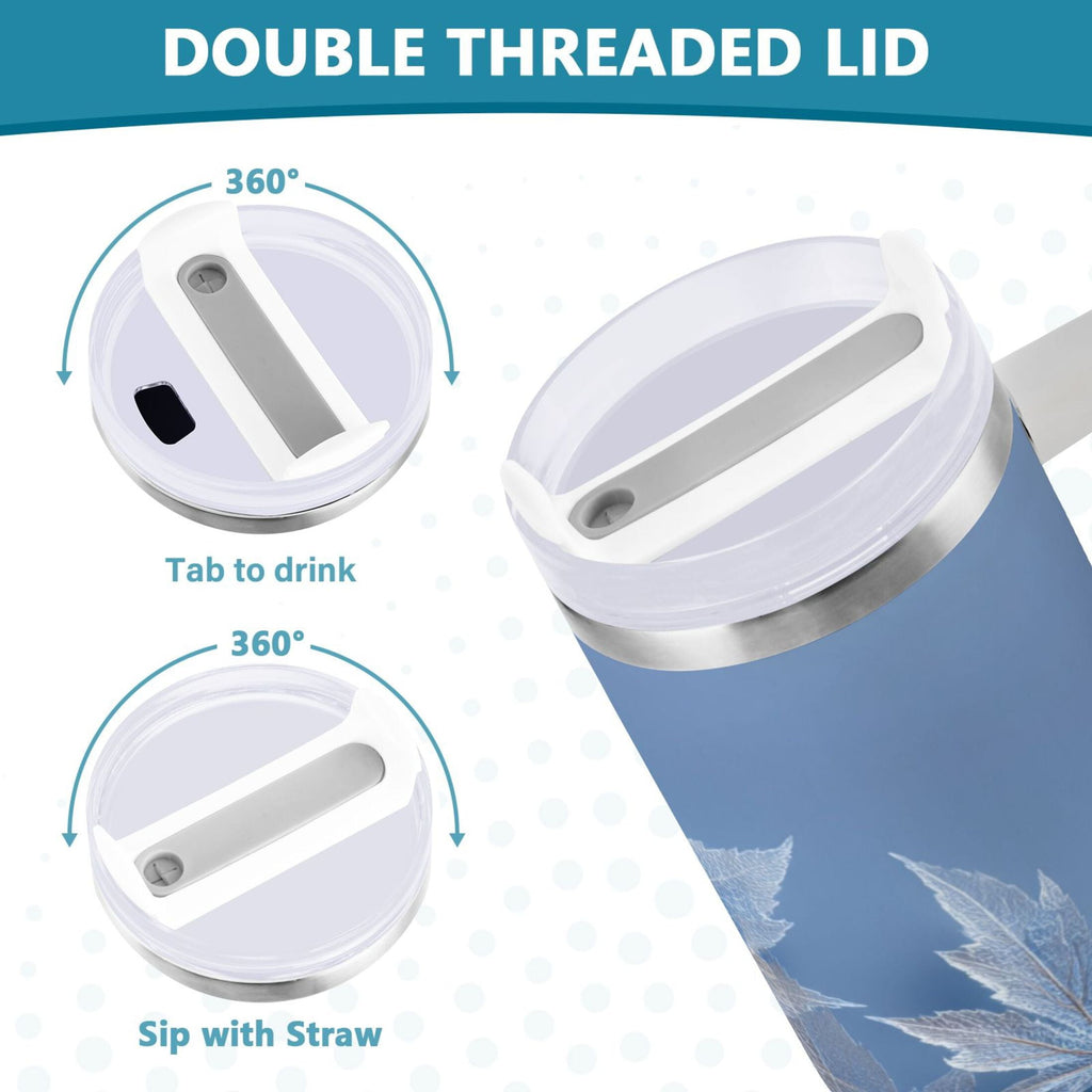 30 oz Insulated Stainless Steel Tumbler Double Wall Stainless Steel Tumbler with 2-Way Drinking Glass Mapleleaves - Choice 981