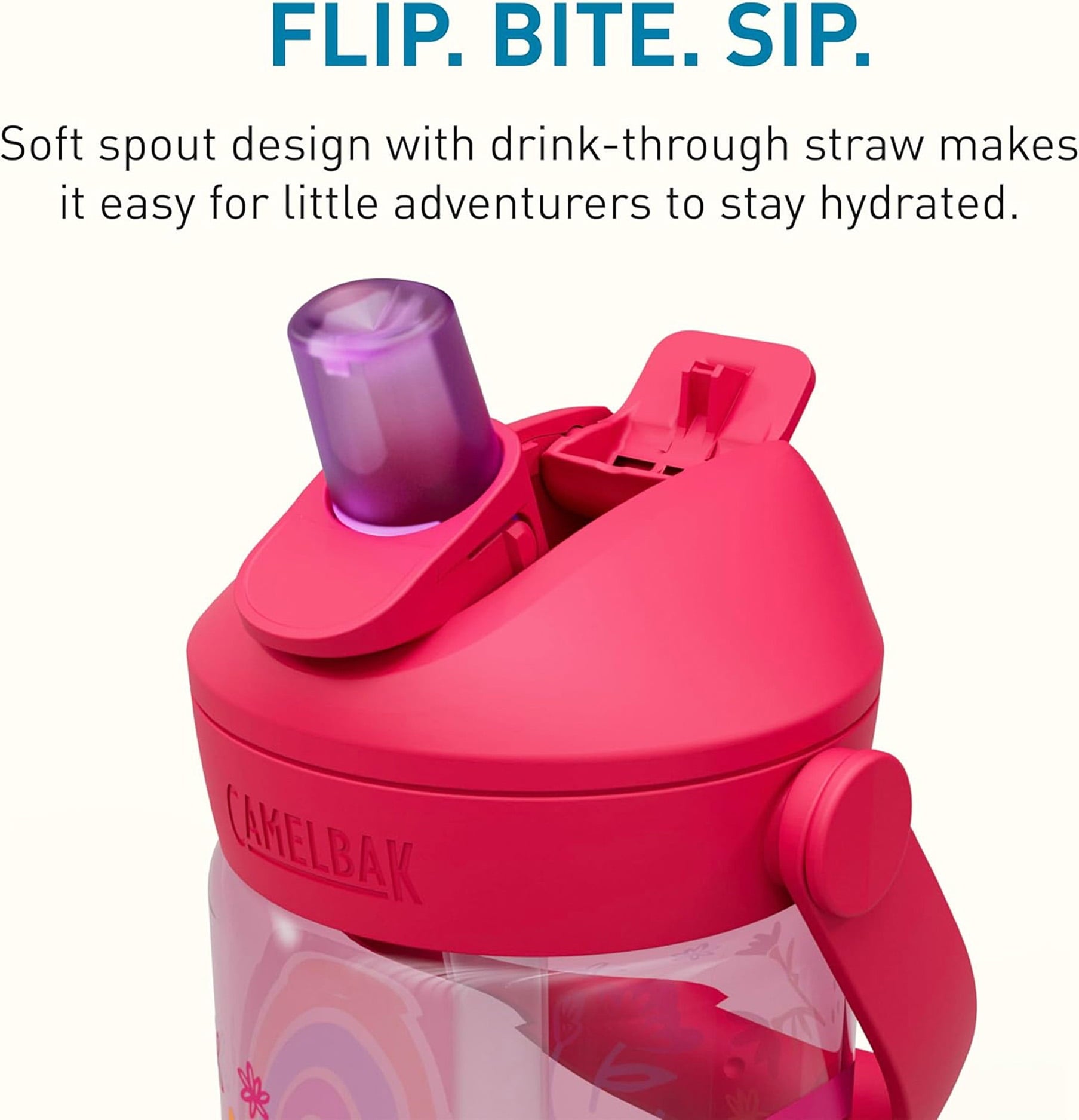 Camelbak Thrive™ Flip Straw Kids 14oz Bottle, Friendly Forest - Choice 996