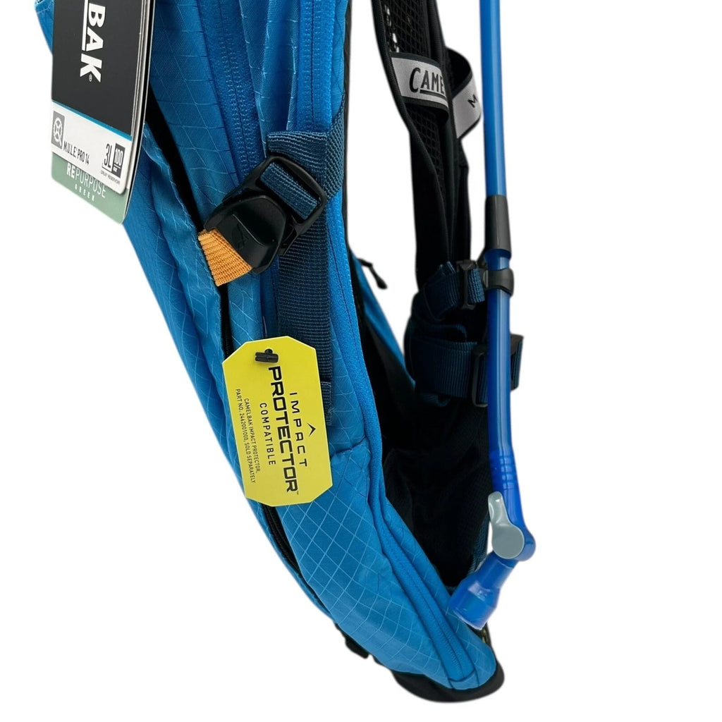 CAMELBAK M.U.L.E Pro 14L Bike Hydration Backpack 100 oz, Ibiza Blue/Orange - Choice 526