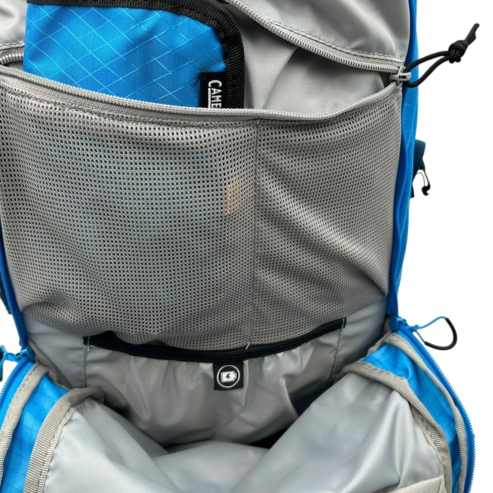 CAMELBAK M.U.L.E Pro 14L Bike Hydration Backpack 100 oz, Ibiza Blue/Orange - Choice 526
