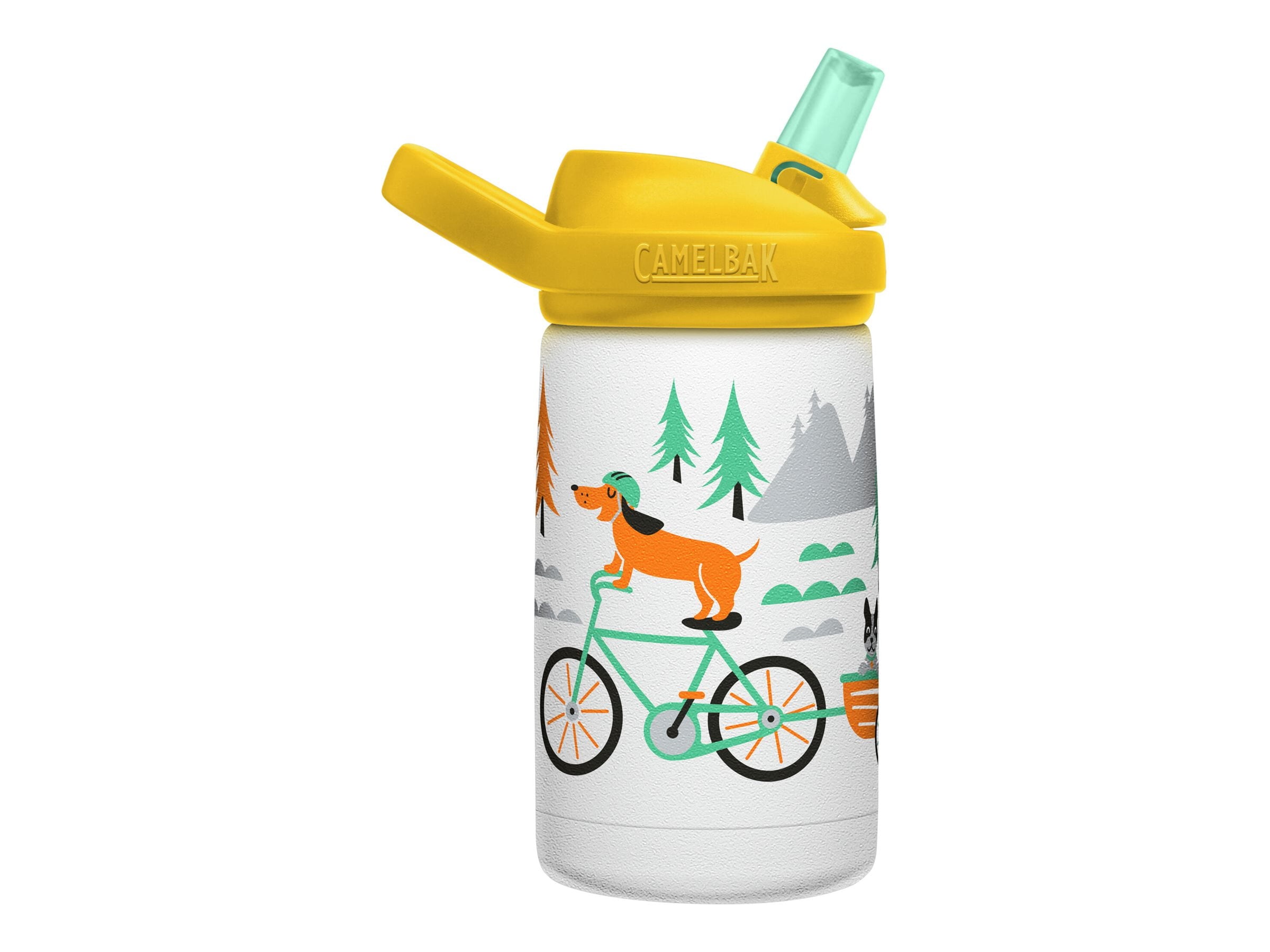 CamelBak Eddy+ Kids - Water bottle - Size 4.25 in x 2.91 in - Height 6.5 in - 12 fl.oz - biking dogs - Choice 682