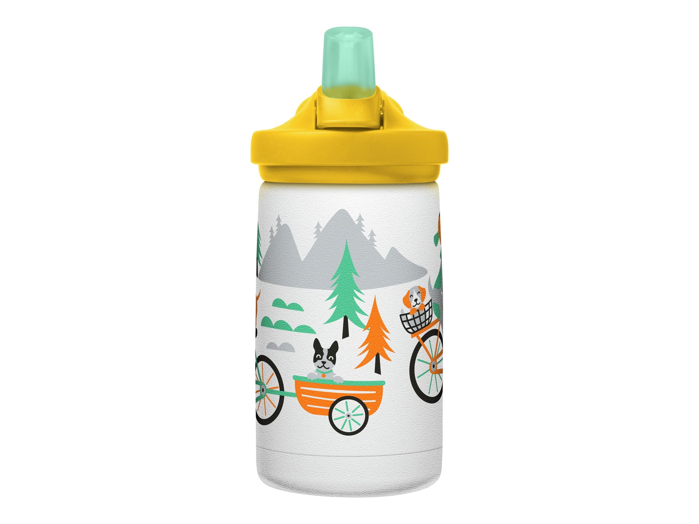 CamelBak Eddy+ Kids - Water bottle - Size 4.25 in x 2.91 in - Height 6.5 in - 12 fl.oz - biking dogs - Choice 682