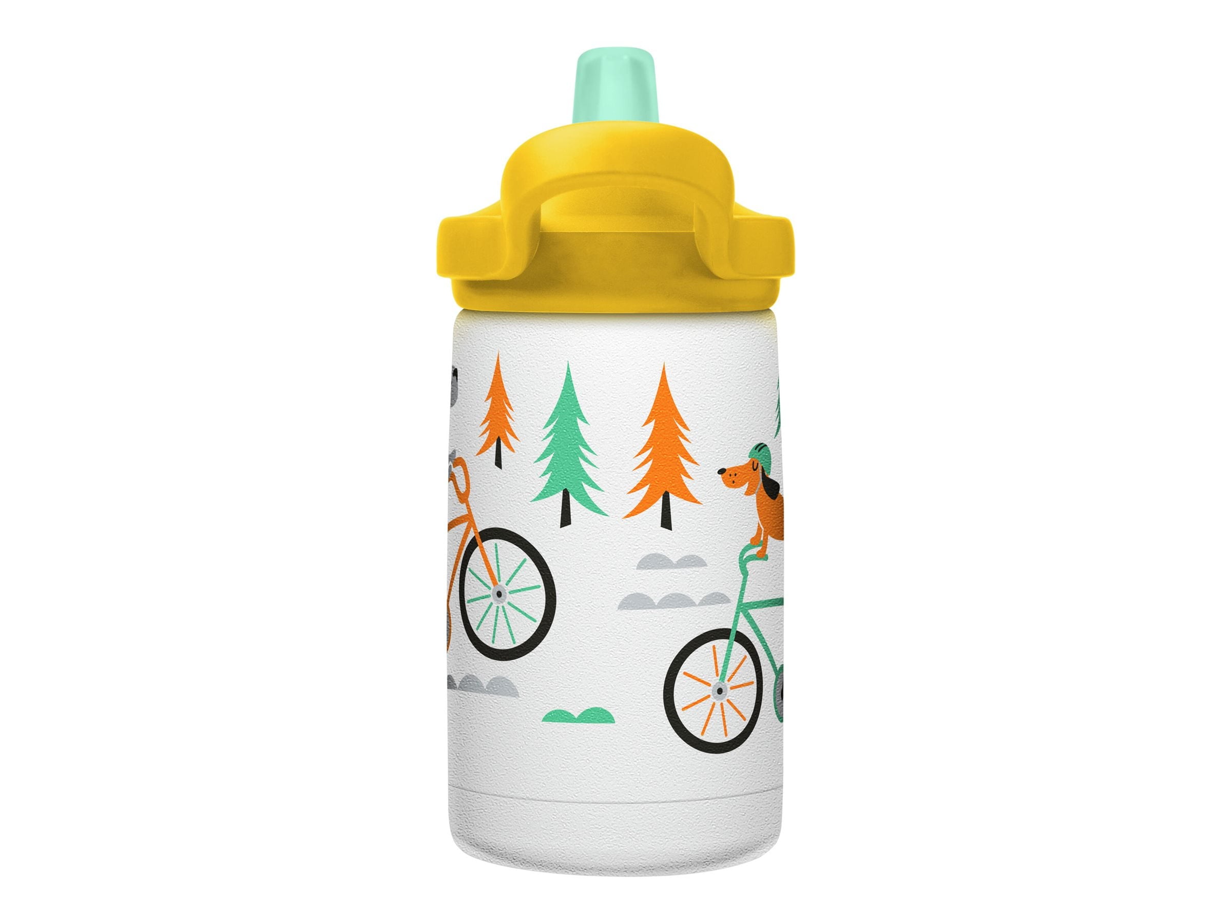 CamelBak Eddy+ Kids - Water bottle - Size 4.25 in x 2.91 in - Height 6.5 in - 12 fl.oz - biking dogs - Choice 682