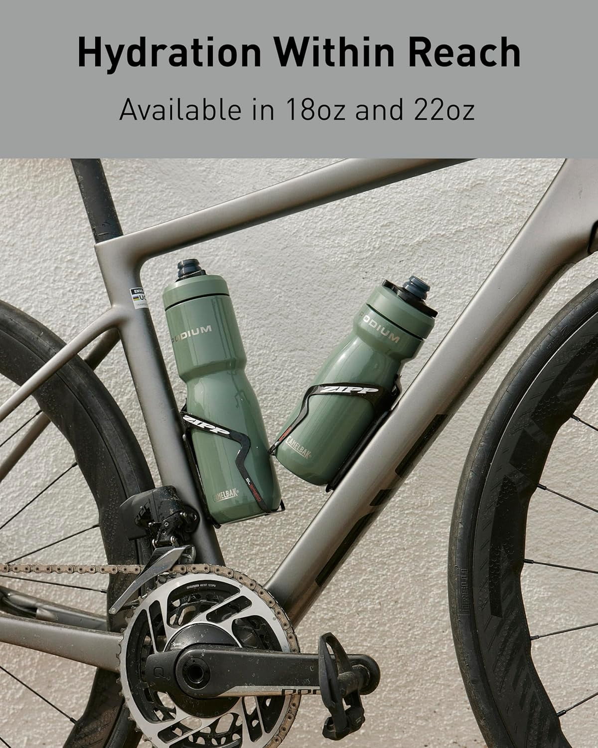 CamelBak Podium 22oz Insulated Stainless Steel Bike Water Bottle, Pacific - Choice 917