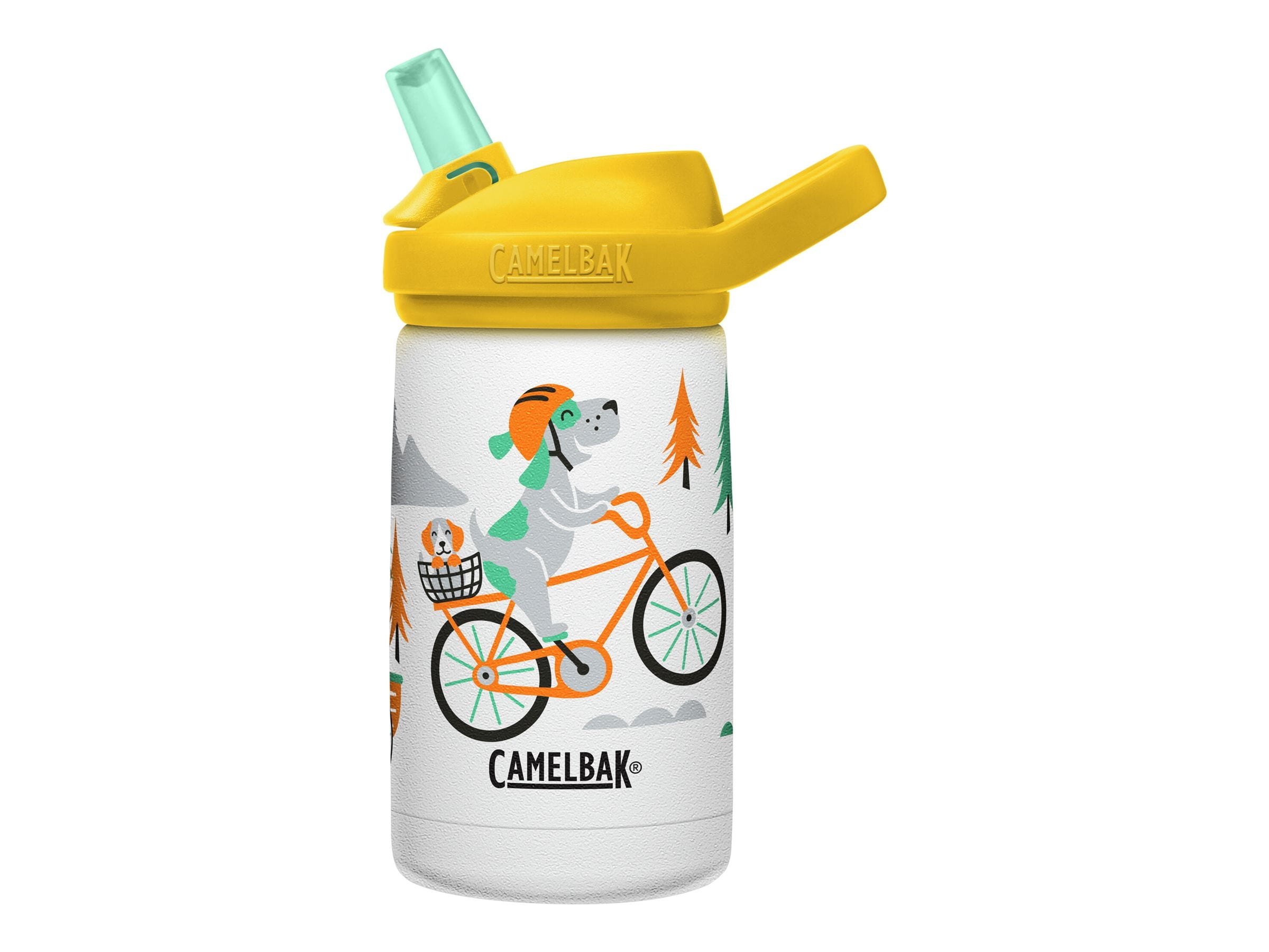 CamelBak Eddy+ Kids - Water bottle - Size 4.25 in x 2.91 in - Height 6.5 in - 12 fl.oz - biking dogs - Choice 682